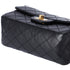 CHANEL 2.55 Classic Mini Reissue Flap Bag Black Aged Calfskin Leather